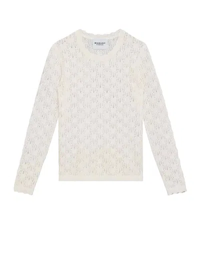 ISABEL MARANT ÉTOILE OBELINE PERFORATED ALPACA BLEND SWEATER