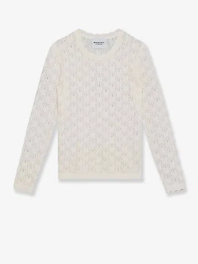 Isabel Marant Étoile Obeline Perforated Alpaca Blend Sweater In Neutral