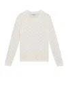 Isabel Marant Étoile Obeline Perforated Alpaca Blend Sweater In White