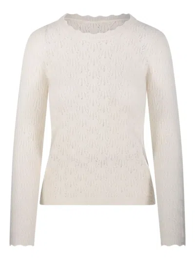 Isabel Marant Étoile Obeline Scalloped Sweater In Neutral