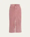 Isabel Marant Étoile Odalie Straight Corduroy Midi Skirt In Pink