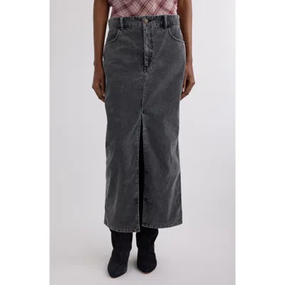 Isabel Marant Étoile Odalie Stretch Cotton Corduroy Skirt In Black