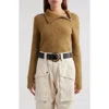 Isabel Marant Étoile Odelle Alpaca Blend Zip Shoulder Sweater In Brown