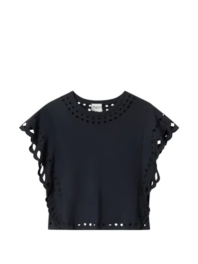 Isabel Marant Étoile Classic Black T-shirts And Polos With Versatile Fit In Blue
