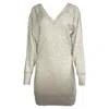 Isabel Marant Étoile Off-shoulder Mini Sweater Dress In Grey Cotton In Grey