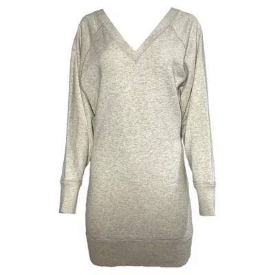 Isabel Marant Étoile Off-shoulder Mini Sweater Dress In Grey Cotton