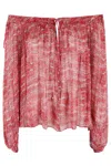 Isabel Marant Étoile Isabel Marant Etoile Fuchsia Printed ml Vutti Top In Red