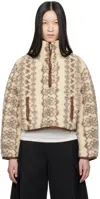 Isabel Marant Étoile Off-white & Brown Marie Jacket In Neutral