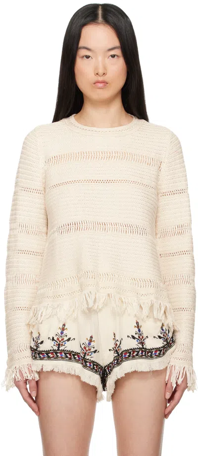 ISABEL MARANT ÉTOILE OFF-WHITE AZILIS SWEATER