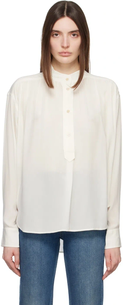 Isabel Marant Étoile Off-white Berangere Blouse In 23ec Ecru