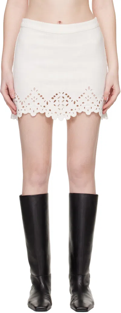 Isabel Marant Étoile Off-white Blouma Miniskirt In Gray