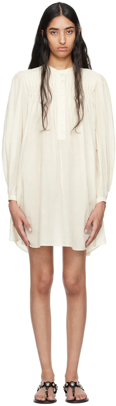 Isabel Marant Étoile Off-white Danael Minidress In 20wh White