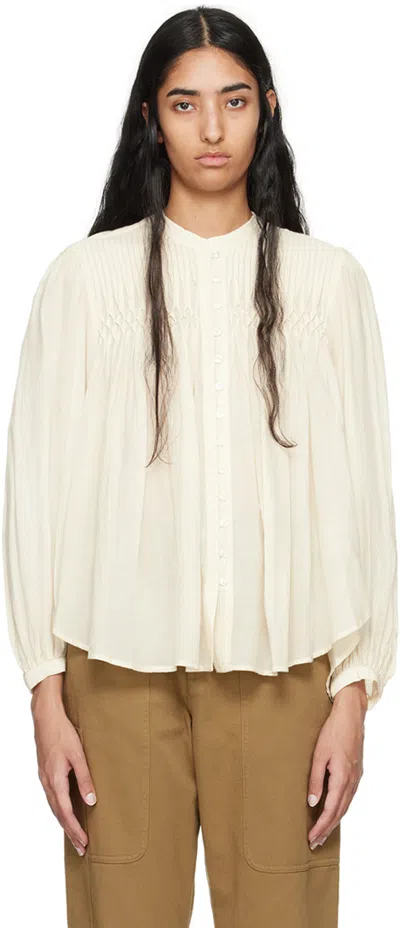 Isabel Marant Étoile Off-white Dorothe Blouse In 20wh White