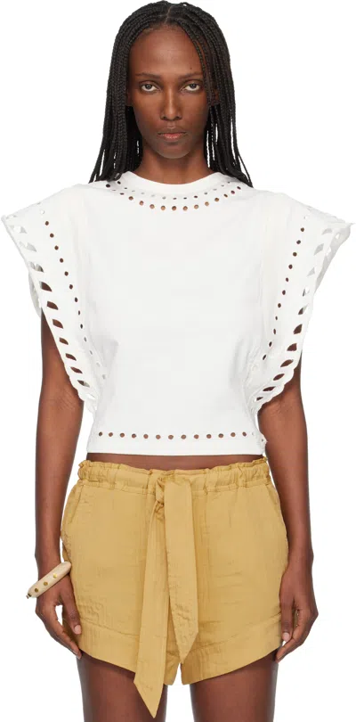 Isabel Marant Étoile Classic Round Neck White T-shirt With Lightweight Fabric