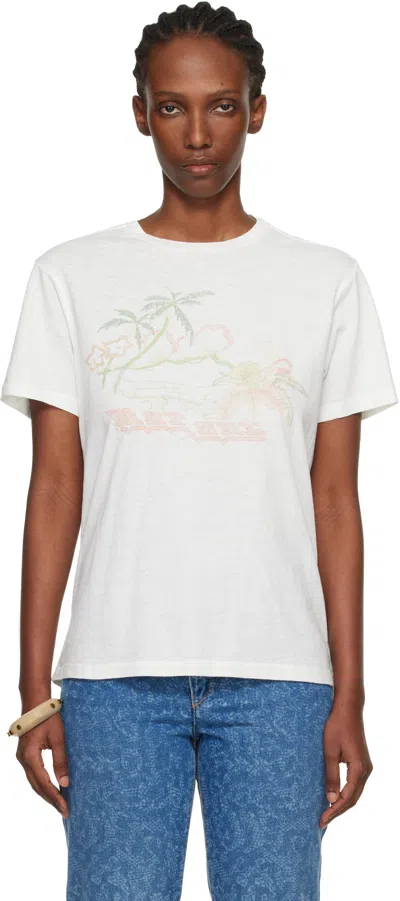 Isabel Marant Étoile Off-white Zewel Summer Souvenir T-shirt In Multi