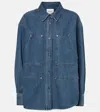 Isabel Marant Étoile Lapel Long Sleeve Denim Jacket In Blue