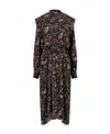Shop Isabel Marant Étoile Okeleya Floral-print Midi Dress In Black