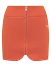 Isabel Marant Étoile Olgane Ribbed Miniskirt In Orange