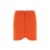 Isabel Marant Étoile Olgane Ribbed Miniskirt In Orange