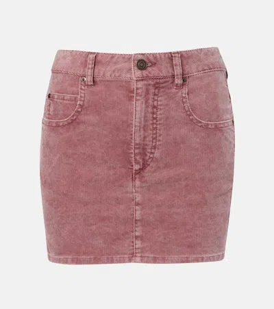 Isabel Marant Étoile Olinda Cotton Corduroy Miniskirt In Pink