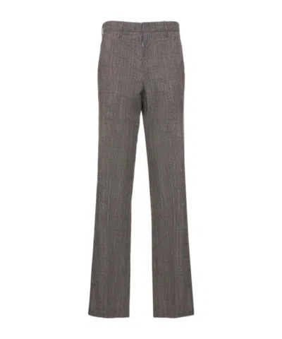 Isabel Marant Étoile Olympe Wool Blend Straight Pants In Gray