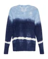 Isabel Marant Étoile Ombré Long-sleeve Knit Jumper In Blue