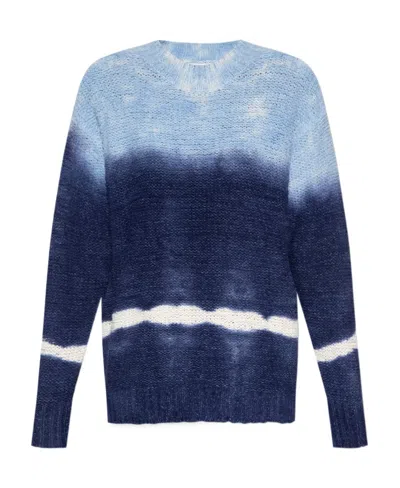 Isabel Marant Étoile Ombré Long-sleeve Knit Jumper In Bupu Blue/purple