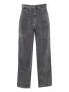 Isabel Marant Étoile Vintage Onyta Corduroy Trousers Pockets In Gray