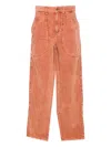 Isabel Marant Étoile Onyta Patch-pocket Corduroy Trousers In Orange