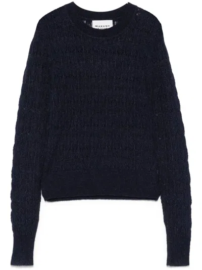 Isabel Marant Étoile Open-knit Sweater In Navy