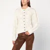 Isabel Marant Étoile Openwork Écru Alpaca-blend Cardigan Women In White