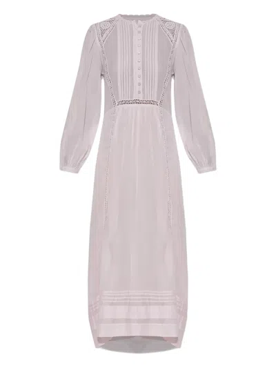Isabel Marant Étoile Openwork-lace Midi Dress In Pink