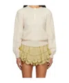 Isabel Marant Étoile Openwork Long-sleeved Sweater In White