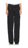 Isabel Marant Étoile Ophra Straight-leg Carpenter Jeans In 灰色