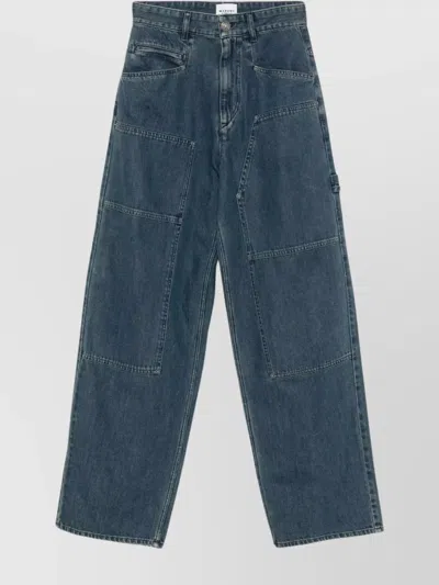 Isabel Marant Étoile Ophra Pants Belted Five-pocket Design In Blue