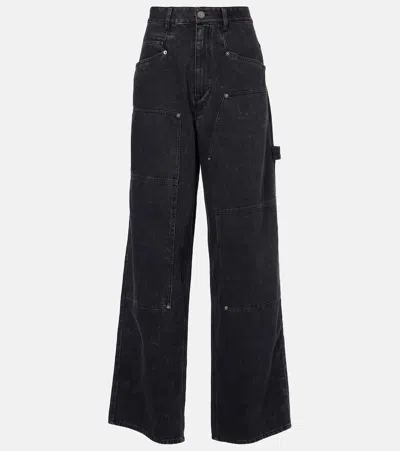 Isabel Marant Étoile Ophra Straight Jeans In Black