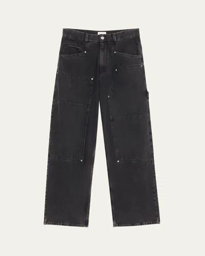 Isabel Marant Étoile Ophra Straight-leg Carpenter Jeans In Faded Black