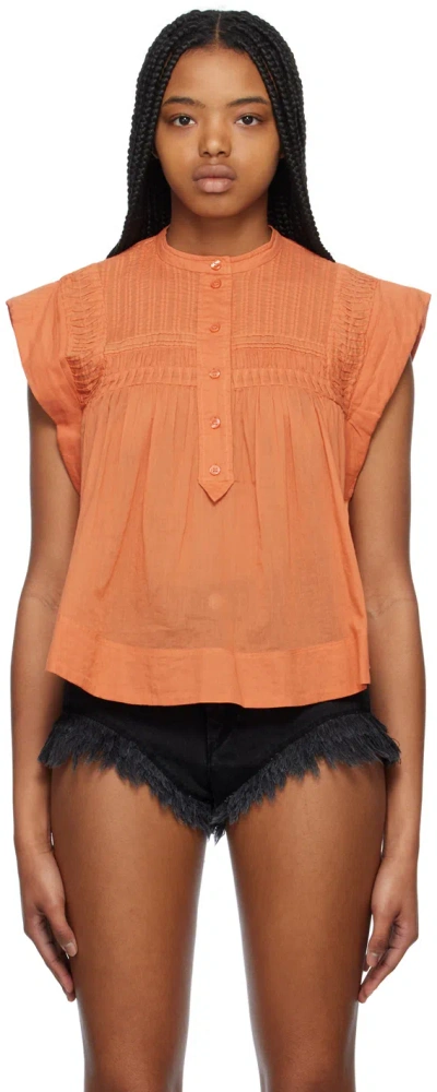 Isabel Marant Étoile Leaza Shirt In Orange