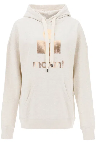 Isabel Marant Étoile Organic Cotton & Recycled Polyester Sweatshirt With Metallic Logo | Ss24 In Grey
