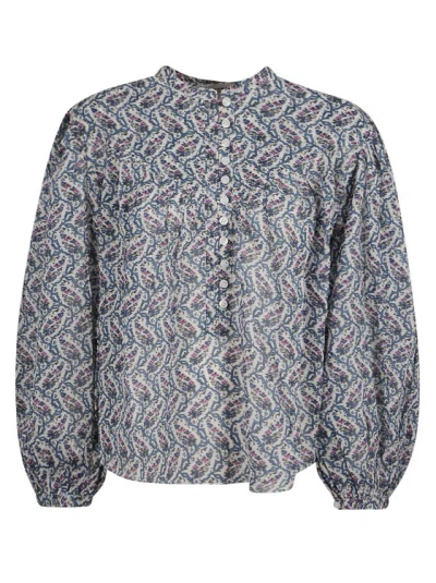 Isabel Marant Étoile Organic Cotton Semi-sheer Shirt In Beige