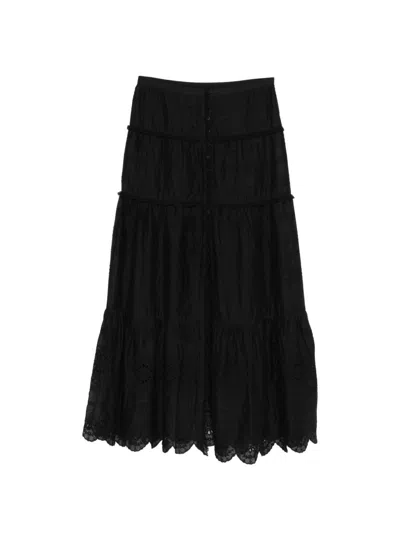 Isabel Marant Étoile Organic Cotton Skirt In Black