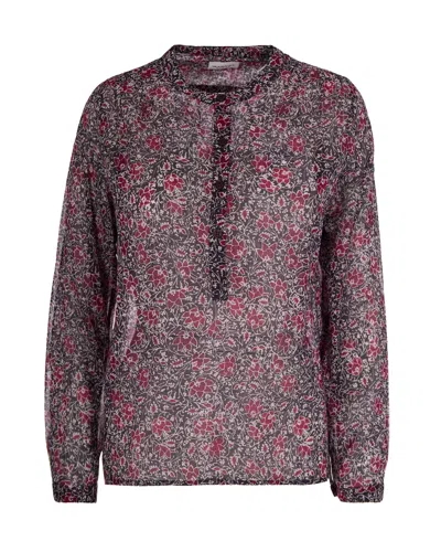 Isabel Marant Étoile Organic Cotton Voile Blouse With Floral Print In Pink