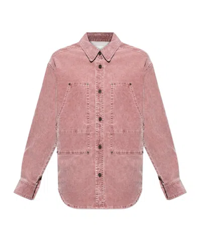 Isabel Marant Étoile Oriana Corduroy Shirt In Pink