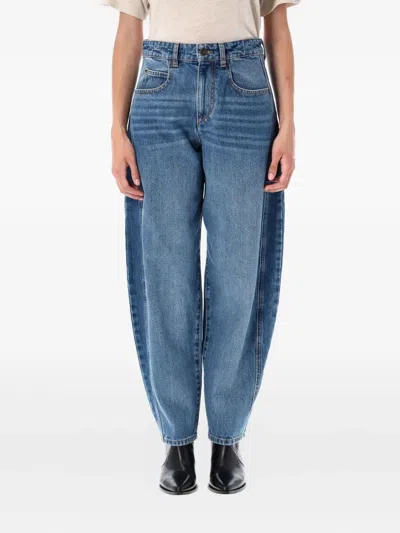 Isabel Marant Étoile Oriane Side-seam Detail Jeans In Blue