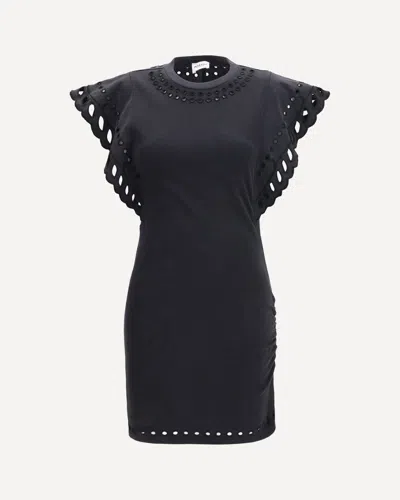 Isabel Marant Étoile Erisa Ruffled Floral-print Organic Cotton Cami In Black