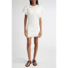 Isabel Marant Étoile Orlane Eyelet Ruffle-sleeve Mini T-shirt Dress In White