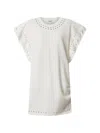 Isabel Marant Étoile Orlane Eyelet Ruffle-sleeve Mini T-shirt Dress In White