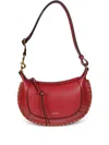 Isabel Marant Étoile Moon Gz Shoulder Bag With Adjustable Strap And Studded Detailing In Red