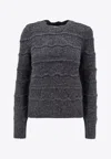 Isabel Marant Étoile Alpaca Blebd Sweater With Embroideries In Gray