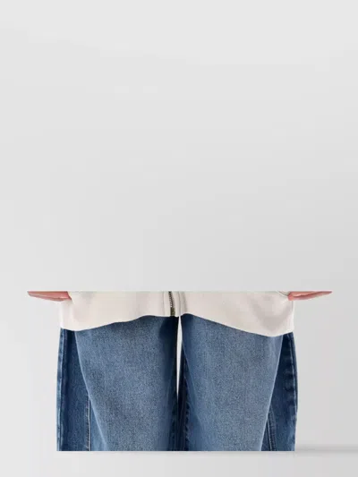 Isabel Marant Étoile Oversized Cotton Blend Hoodie Pouch Pocket In Blue
